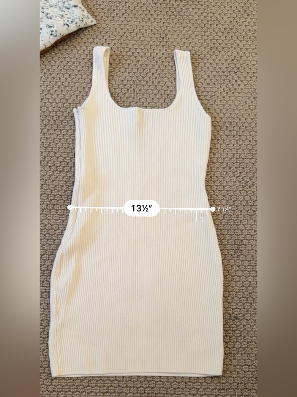 Princess Polly Cream Ribbed Mini Dress - Picture 5 of 8